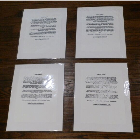 Virginia Bishop Signed Oahu Hawaiian 11"x14" Prints Art Lot of 4 New - Picture 4 of 4